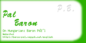 pal baron business card